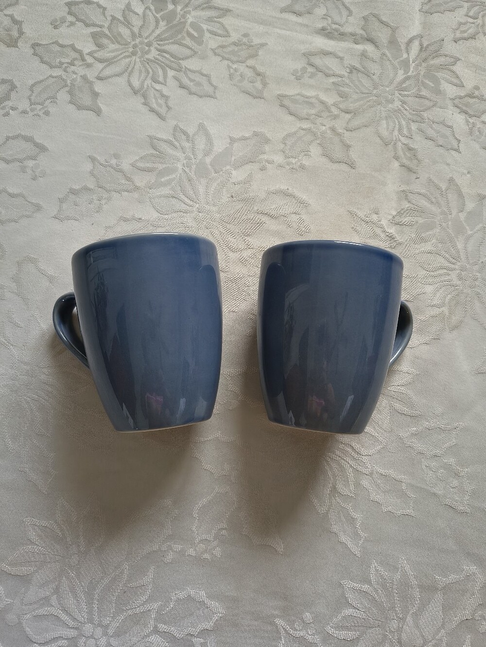 Pier 1 Stoneware Blue Mugs